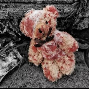 Goth bloody bandaged horror Teddy bear keychain legs and arms move new